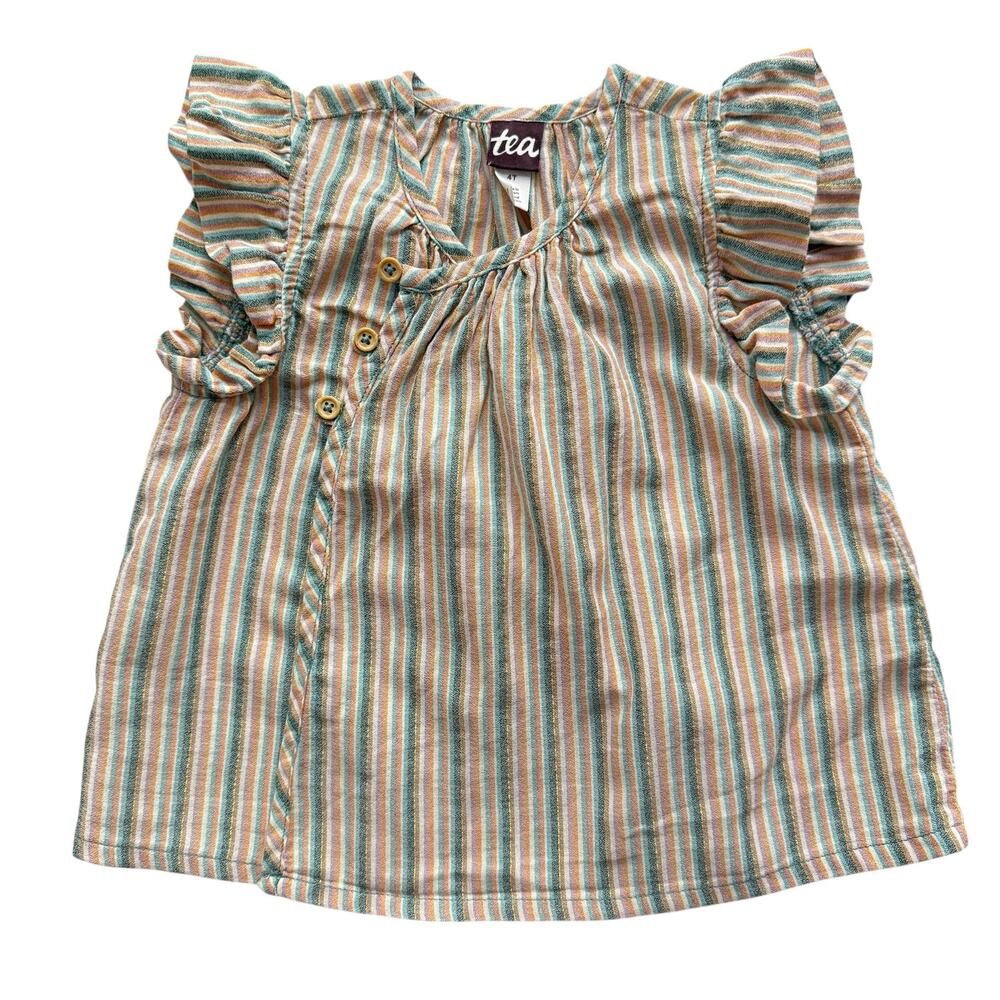 Tea Collection Greece Sparkle Stripe Wrap Set Size 4T - Picture 2 of 5